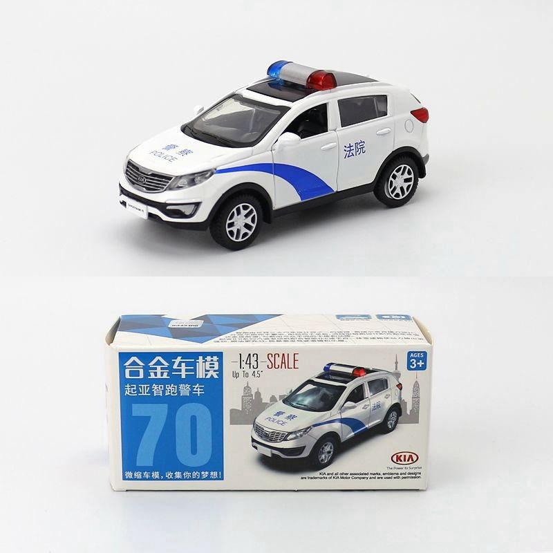 Simulation Police Alloy Car With Double Doors Model Toy For Collection