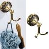 Decorative Brass Entryway Coat Hook Heavy Duty Metal Wall Mounted Hangers Simple Installs for Jackets Bags Homes Office