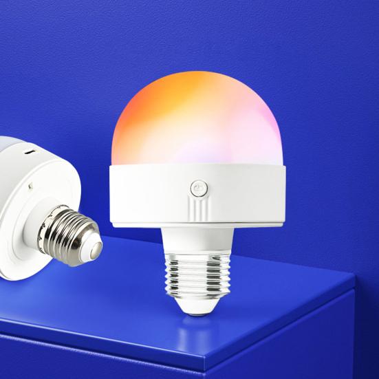 Magnetic LED Bulb with Remote Type-C Rechargeable Warm Light for Mood Lighting Timer & Dimmable Light Bulb for Parties Home Decor