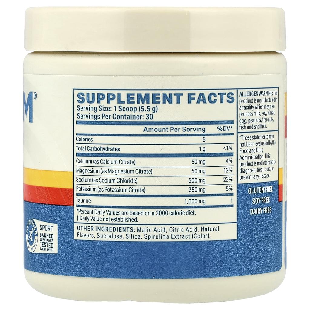 Podium Nutrition, Salt + Electrolytes, Blue Raspberry, 5.82 oz (165 g)