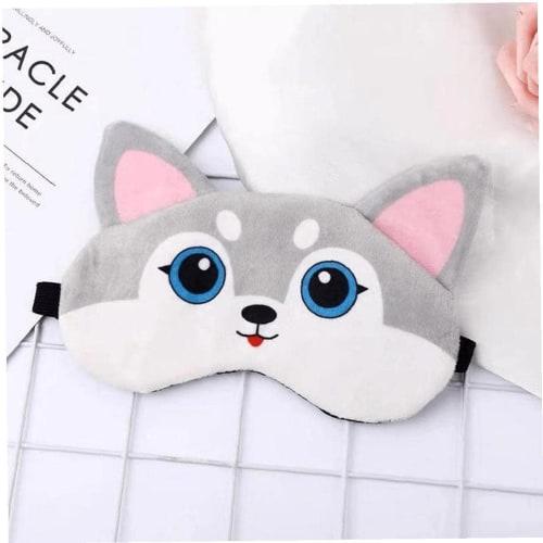 Dinntty Silk Eye Mask, Light-Blocking, Cute Cat Design, Eye Mask for Eyestrain, Blindfold, Soft Eye Cover for Women and Kids, Adjustable Straps, Set O
