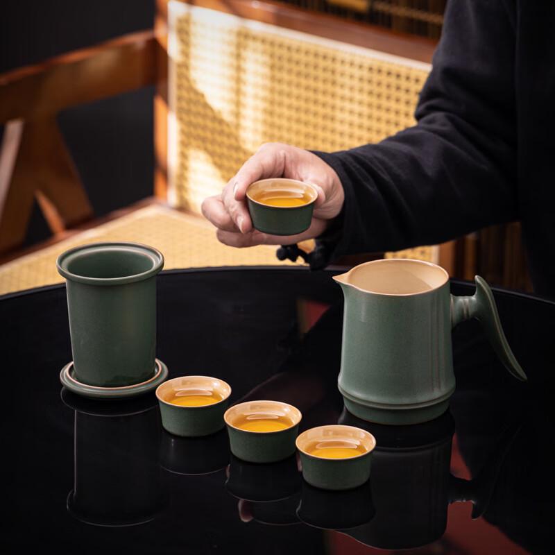 JANLA Portable Ceramic Travel Tea Set