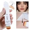 Dual-Ended White Color Changing Foundation Stick with Brush Makeup Smoothly Blending Moisturizing Brightening for All Skin Type