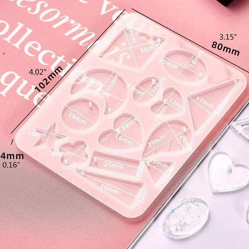 Femei moda DIY adeziv mucegai pandantiv cercei picătură de apă bijuterii pandantiv cercei geometrici rășină silicon matrițe accesorii