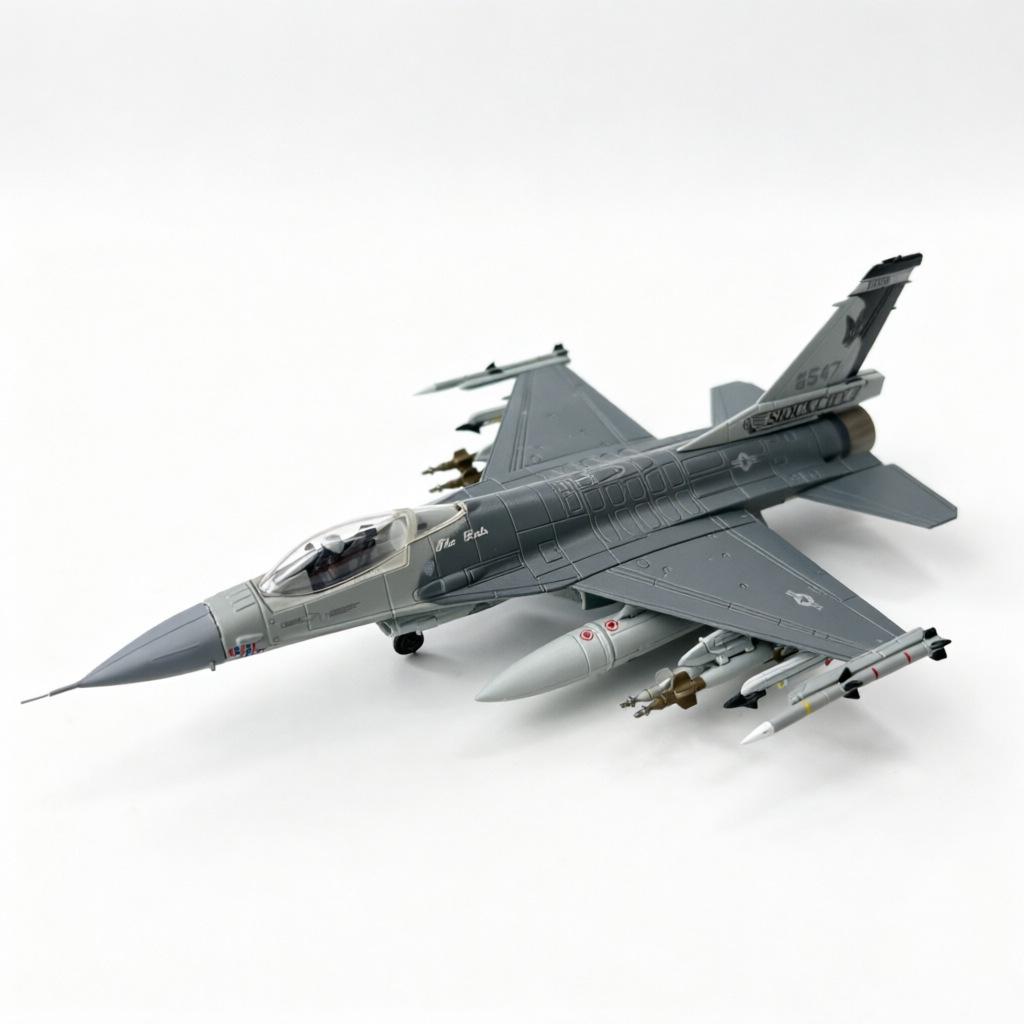 1/72 US F-16C Black Bat Squadron Alloy Model: Single-Seat Fighter Ornament