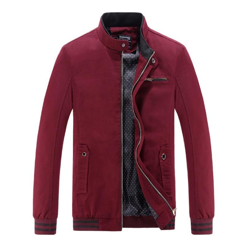 Giacca Primavera e Autunno Giacca Casual Giovanile Uomo Collo Alto Slim Cappotto da Uomo Uomo
