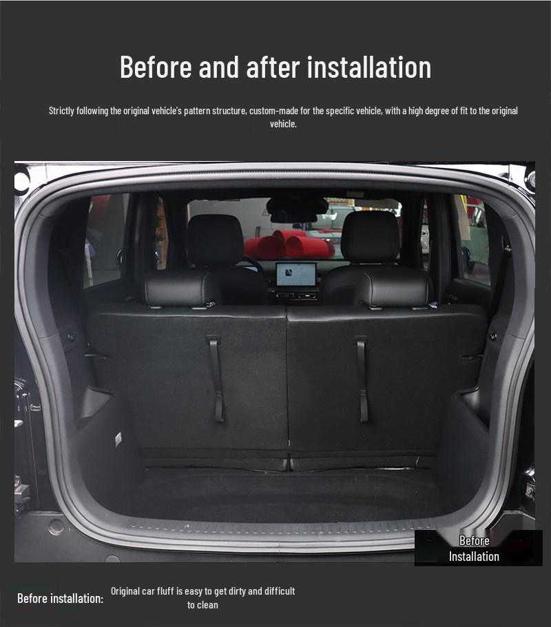 Baojun Yep Plus Trunk & Tail Box Mat: Fits 26 Models, Fully Enclosed, for 4 or 5-Seaters.