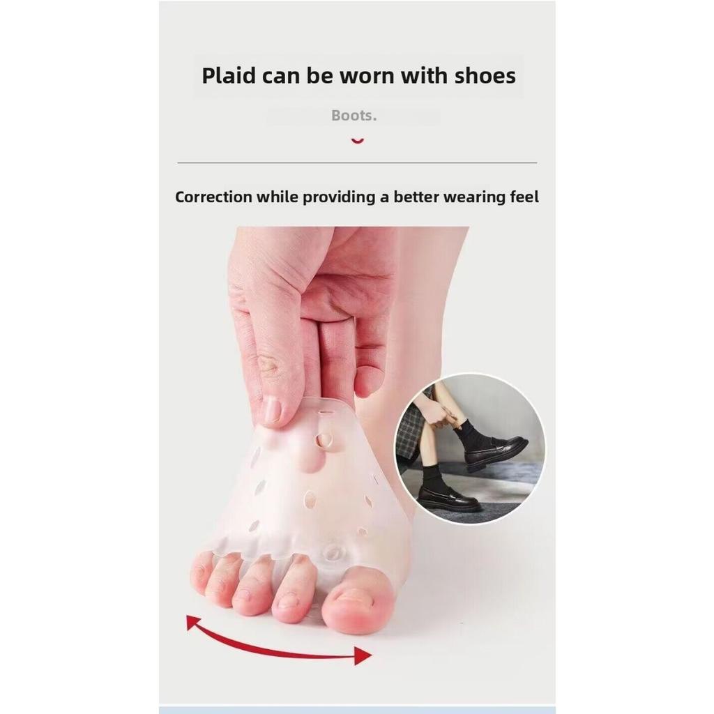 1Pairs Toe Separator Made of Silica Gel with Bunion Brace-Comfortable Foot Alignment Tool To Enhance Fitness Training Effect