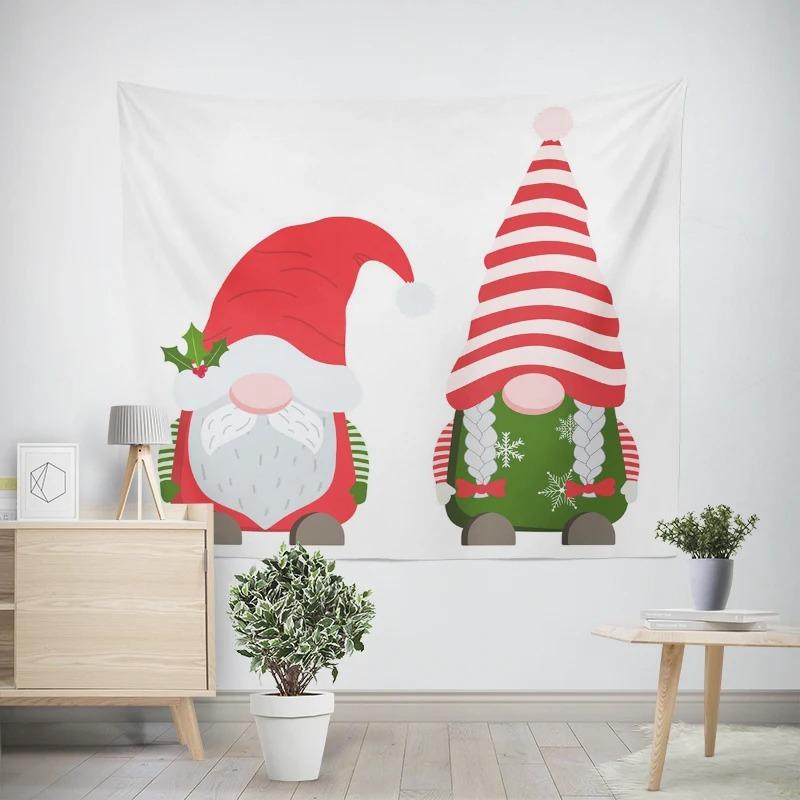 Christmas New Year Snowman Pattern Tapestry Living Room Sofa Car Interior Decorative Tapestry