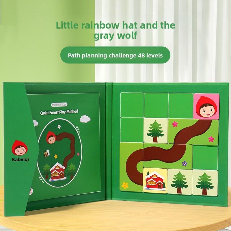 Rotkäppchen Grauer Wolf Puzzle Spielzeug Für Kinder Mit Pfadplanungs-Herausforderung Und Pädagogischen Logikfähigkeiten