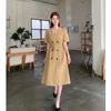 Tiro real, vestido estilo Hepburn para mujer, nuevo de verano, diseño de nicho francés, vestido con cintura marcada y delgado