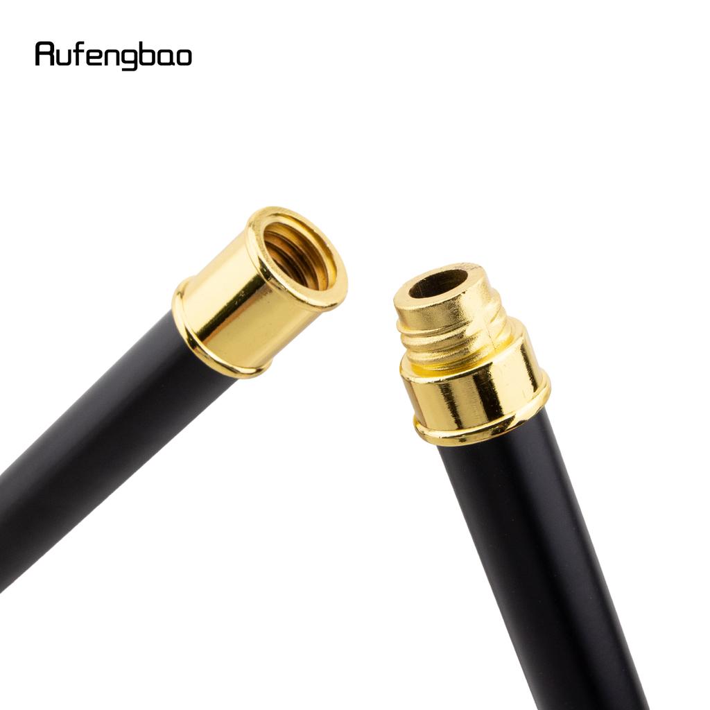 Golden Black Dragon Head Walking Cane Fashion Decorative Walking Stick Cosplay Cane Knob Crosier Performance Stage Cane 93cm