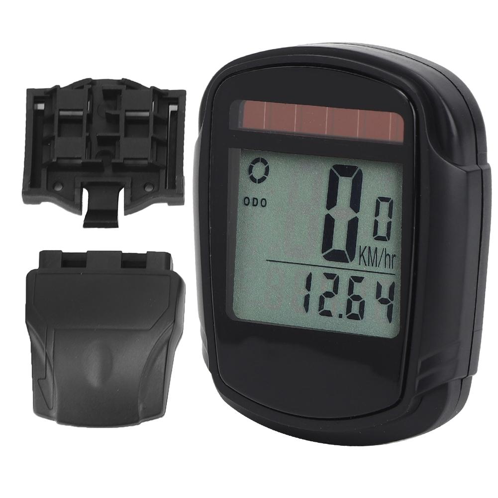 

PVC Wireless Solar Bicycle Computer Mountain Road Bike Waterproof Luminous Speedometer Cycling Accessory