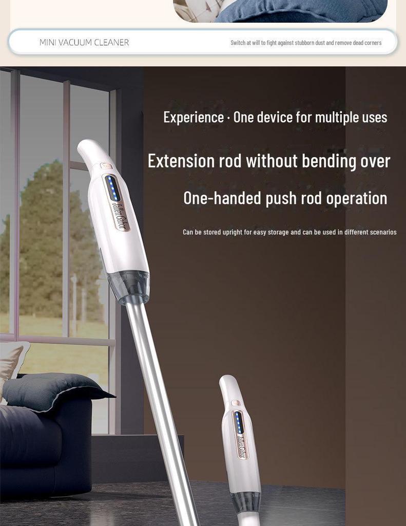 Cordless Multifunctional Handheld Vacuum Cleaner for Household, Carpet, Bedroom - Rechargeable Dust Cleaner