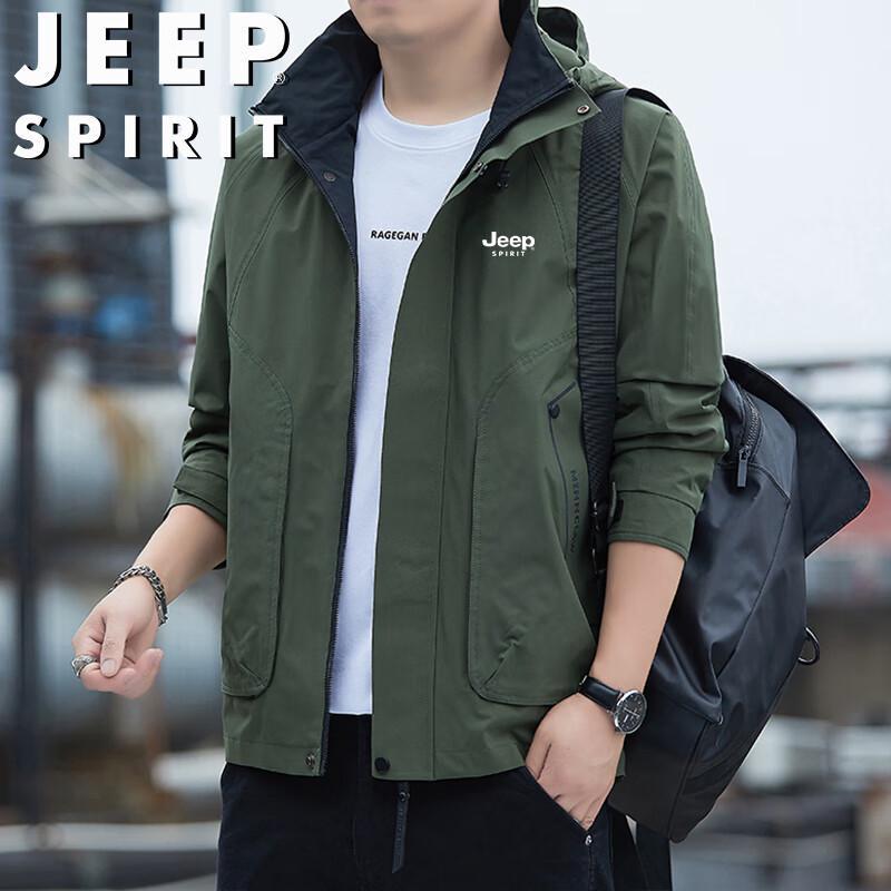 

JEEP SPIRIT Men s Hooded Waterproof Casual Work Jacket L