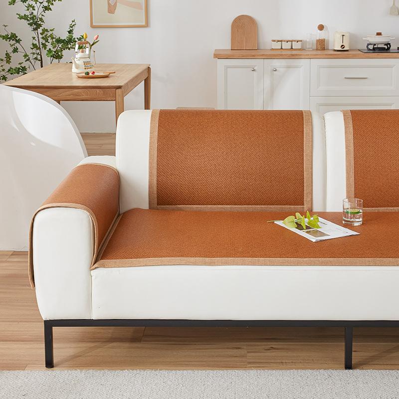 Ice Rattan Sofa Cushion Mat, New Seat Cushion In Summer , Non-Slip And Wear-Resistant, Modern Simple Rattan Seat Cushion