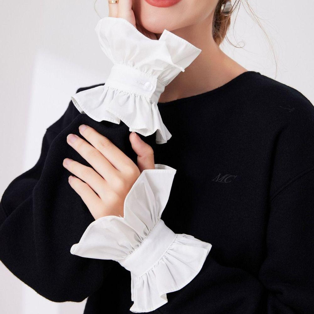 Ruffle Detachable Fake Collar White False Blouse Collar Simple Adjustable Neckline Female