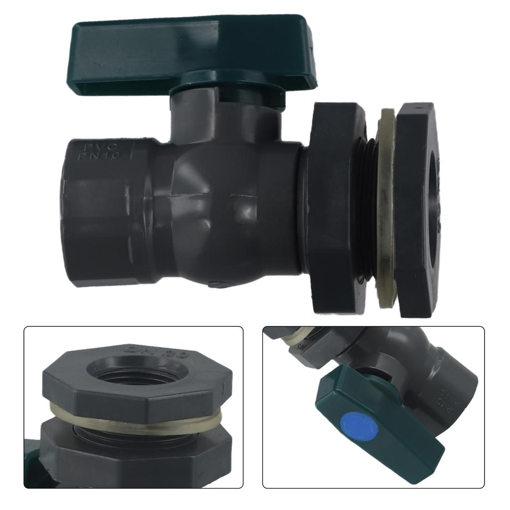 3/4 Inch Tap Bulkhead Screw Connection Valve PVC Rainwater Container Valve
