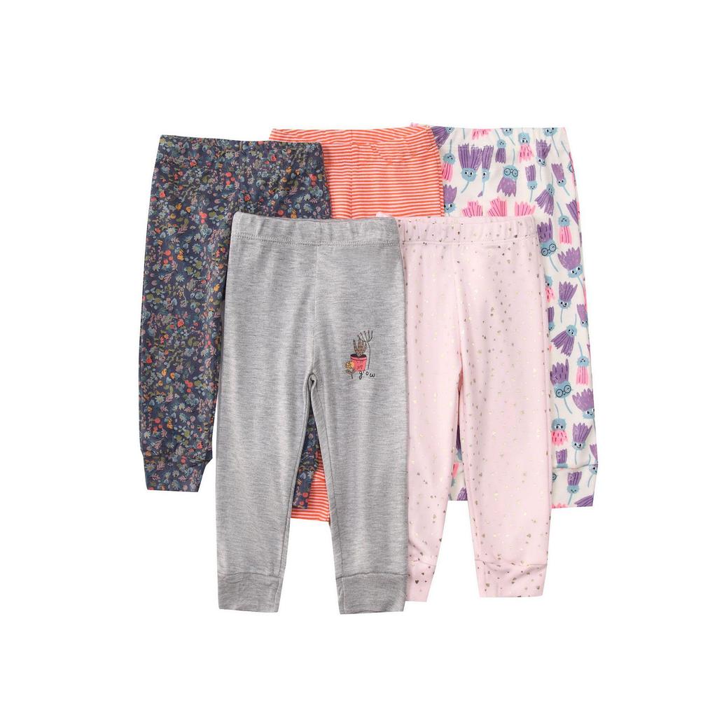 Mamaspap Kids' Spring/Autumn Homewear: Mixed Color 5-Piece Infant Trousers Gift Box - Cross-Border Delivery