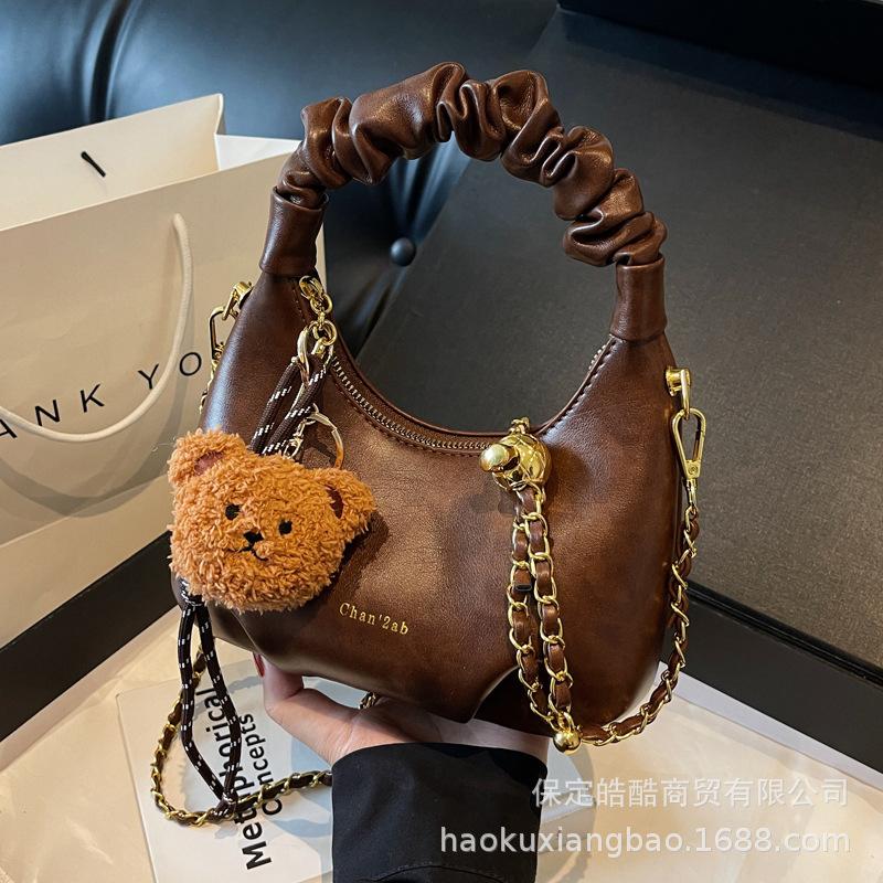 Premium Foreign Style Niche Bag Women's 2025 New Versatile Chain Messenger Bag Exquisite Super Fire Pleated Handbag