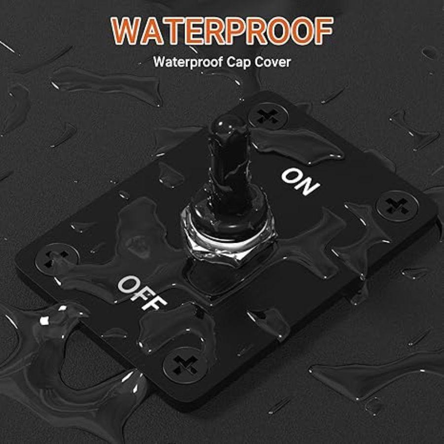 Heavy Duty Waterproof Toggle Switch 12V DC 30A 2 Pin SPST ON/Off Toggle Switch W