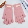 New women's autumn and winter gloves knitted warm gloves cold-proof thickened women's wool touch-screen gloves