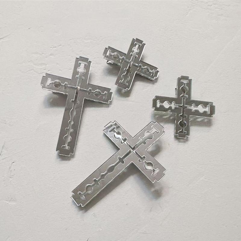Y2K Kreuz Klinge Haarspangen Acryl Entenschnabel Spangen Harajuku Kanten Clip Damen Mädchen Party Kopfschmuck