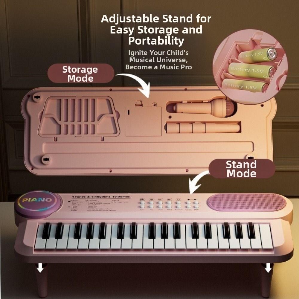 Multifunctional Kids Piano Keyboard with Microphone Musical Keyboard  Early Learning