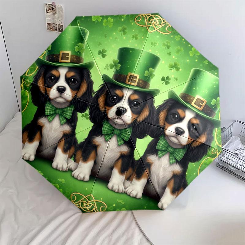 Threepuppies Pattern Pattern New Style Umbrella, 1 Piece Automatic Folding Umbrella, Portable Travel Umbrella, Outdoor Umbrella, Birthday Gift