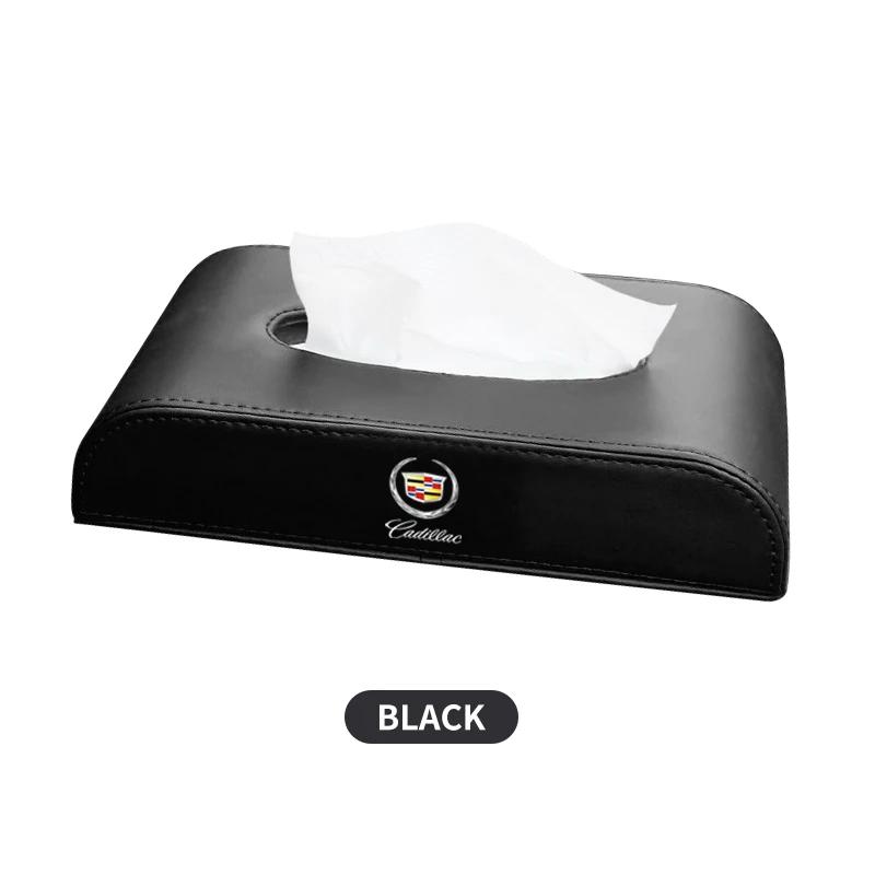 Car Leather Tissue Storage Bag Armrest Box Sun Visor Home Tissue Pack For Cadillac Escalade CTS ATS SRX STS XT5 XT4 XT6 XTS CT4