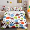 All Sports Balls Pattern 3Pcs Bedding Set Soft Duvet Cover Pillowcase Set For Multi-Sport Fans Bedroom Decor
