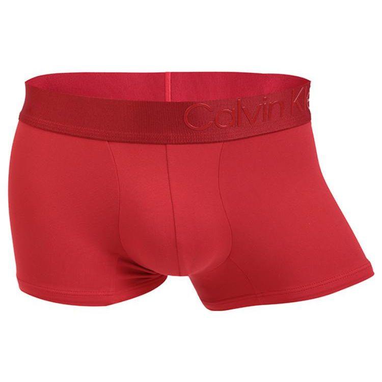 

Calvin Klein Solid Mid-Rise Boxer Shorts Men underwear Red 000NB2917A S