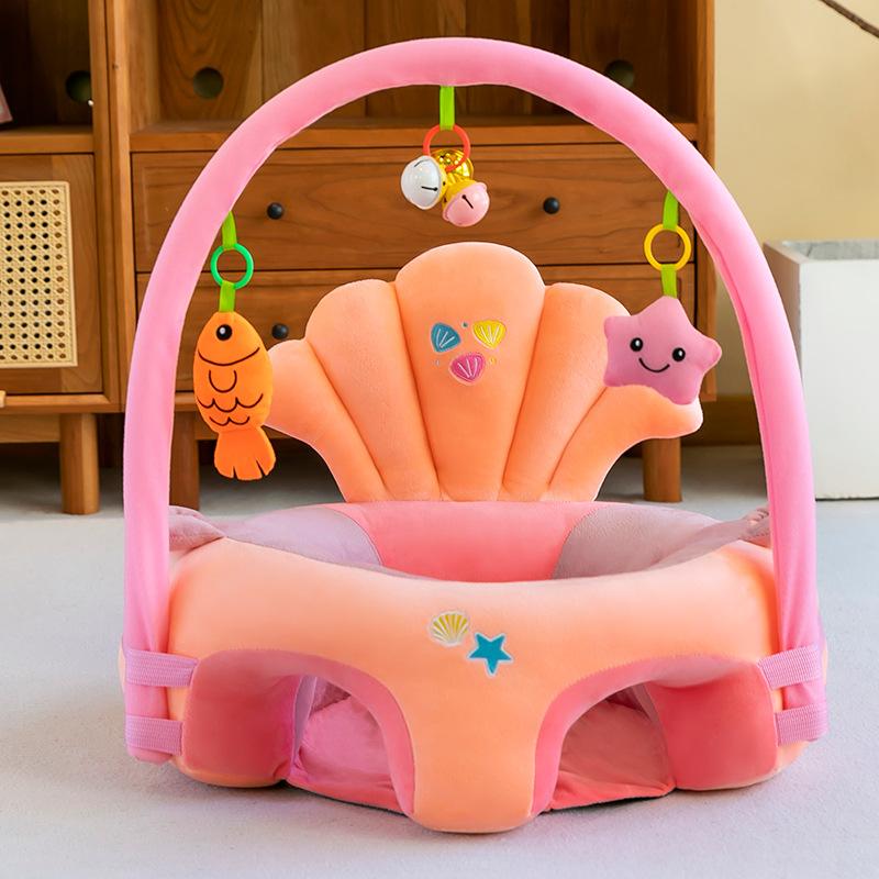 Silla de Aprendizaje para Sentarse con Respaldo Alto para Bebés, Silla de Práctica Anti-Caída para Sentarse, Silla de Comedor para Bebés, Sofá Pequeño Super Suave de Cristal para Niños