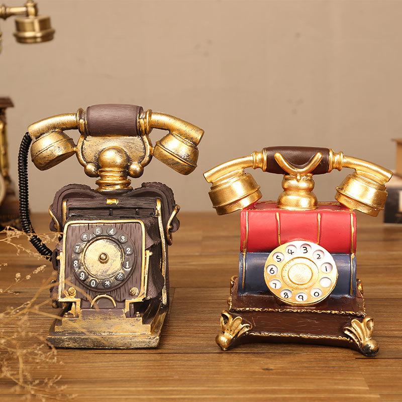 Vintage Nostalgic Telephone Ornaments for Creative Decor and Movie Sets