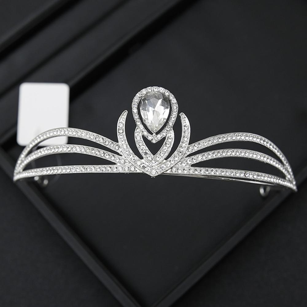 Crystal Rhinestone Rhinestone Tiara Alloy Material Princess Crown Wedding Bride Crown Prom Event