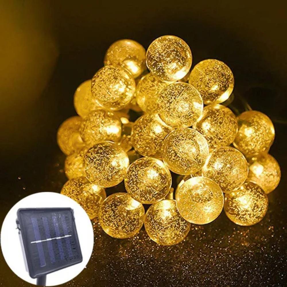 20/50/100Balls Garden Solar Lights 8 Modes Waterproof String Lights Outdoor Fairy Lights Globe Crystal Balls Decorative Lighting for Garden