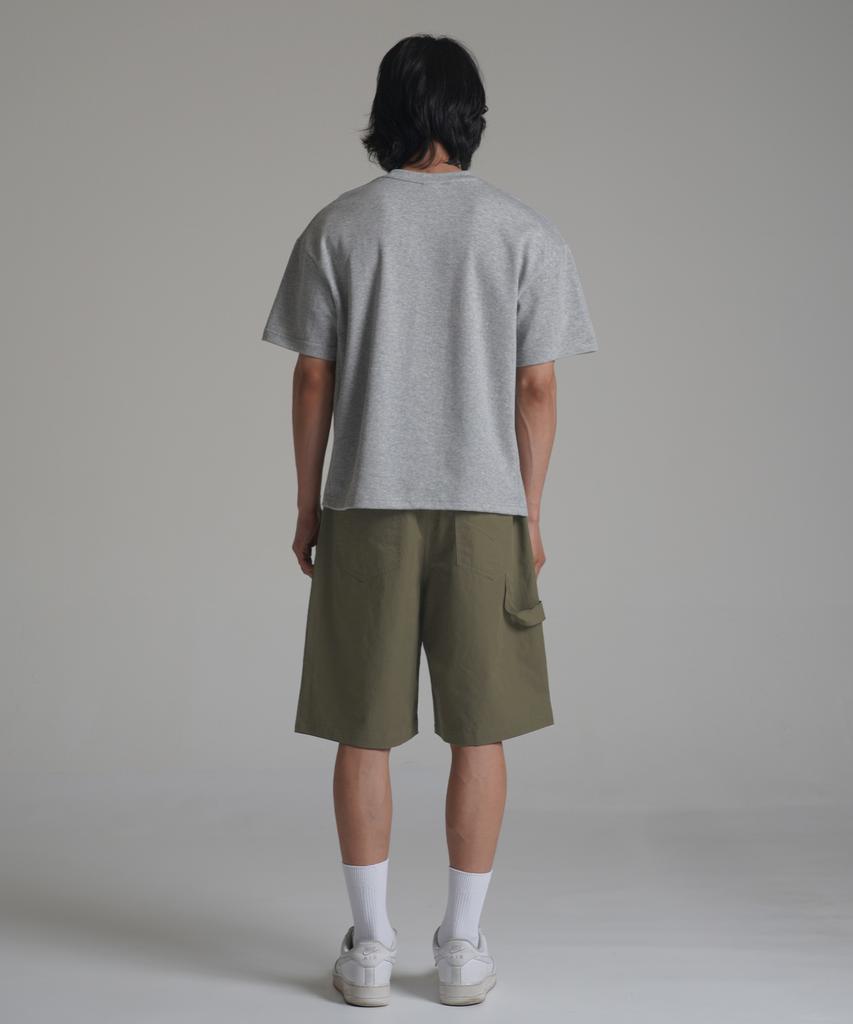Noming Chino Single-Pleat Strap Wide Bermuda Shorts - Khaki