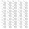 50PCS Acrylic Keychain Blanks DIY Painting Transparent Protective Film Blank Keychains