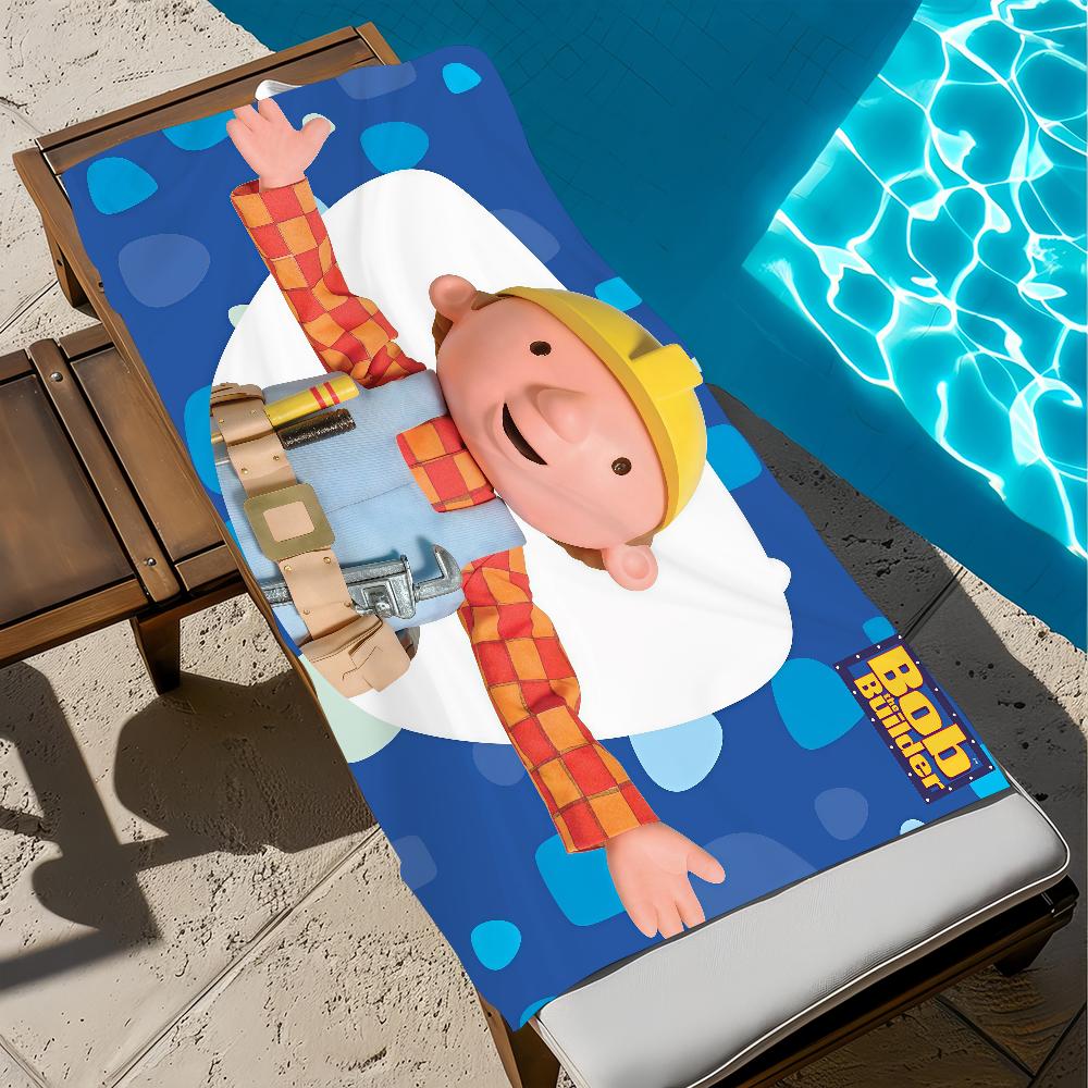 

Towel B-BuilderS The Beach Bath Quick-Drying Lightweight Portable B-BobS Sauna Camping Swim Cute Pool Cartoon Travel W40*H60(CM)