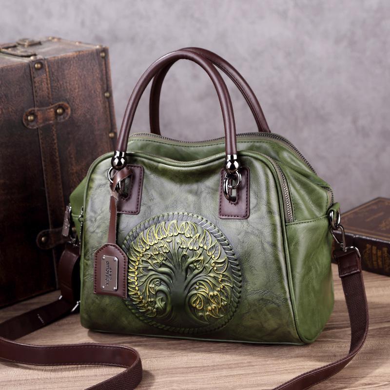 2025 Schicke Geprägte Retro Handtasche - Vielseitige Kissen-Stil Crossbody & Schultertasche mit mehreren Fächern für Damen