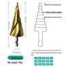 4-32mm Titanium Plated Spiral Step Drill Bit with Hex Shank for Hole Enlargement
