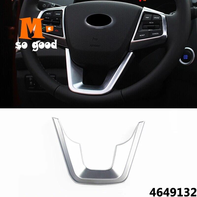 2015/16/17/18 For Hyundai Creta IX25 Steering Wheel Buttons Cover Trim Stianless Steel Auto Interior Sticker Shell Accessories