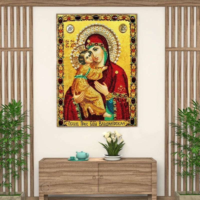 Diamantmalerei 5D Jungfrau Maria Diamantmalerei Diamantfarbe