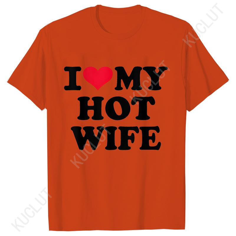 I Love My Wife Men's T-shirts Funny Graphic Tops Y2k Streetwear Fashion Trend Short Sleeve Tees Harajuku Vintage Male Clothing