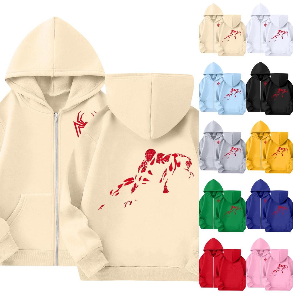 Children's Hooded Pullover Long Sleeve Jacket for Everyday Wear
