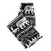Pantaloni da Donna a Vita Alta Stile Etnico Vita Elastica Coulisse Stampa Elefante Retrò Gamba Larga Dritta Pantaloni Abbigliamento Femminile