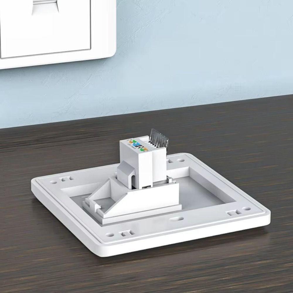 Cat5e Cat6 Module Coupler White Computer Socket Module Wall Adapter Network Panel