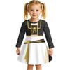 Kids Girls Casual Daily Dress Cute Cartoon Print Long Sleeves Dance Wear Princess Dress  2-12 Years
