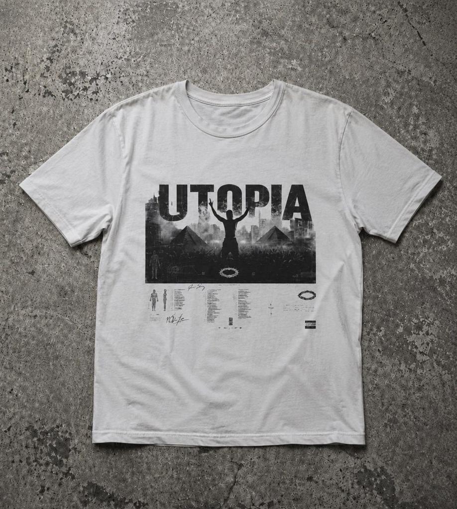 Utopia Graphic Tee | Vintage Rap Style Streetwear Shirt