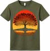 Tree of Life T Shirt Sunset Spiritual Nature Silhouette Graphic Tee Top